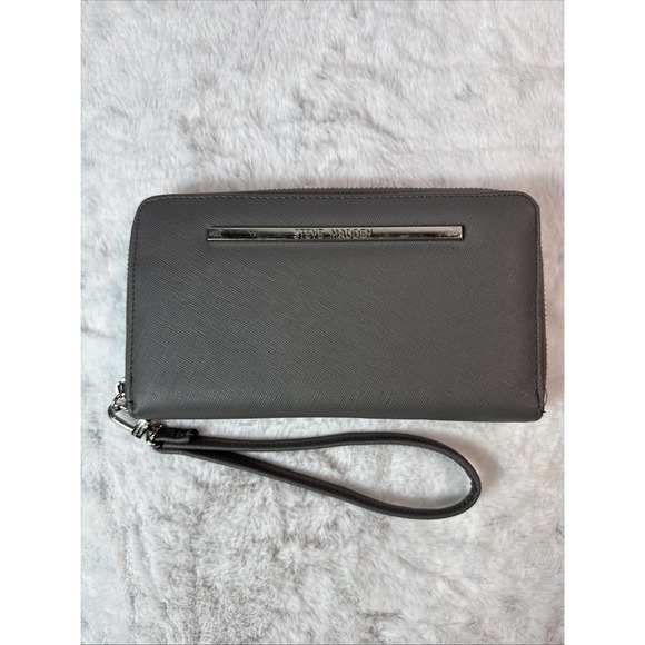 Steve Madden Handbags - Steve Madden BZippy Zip Around Wallet Silver